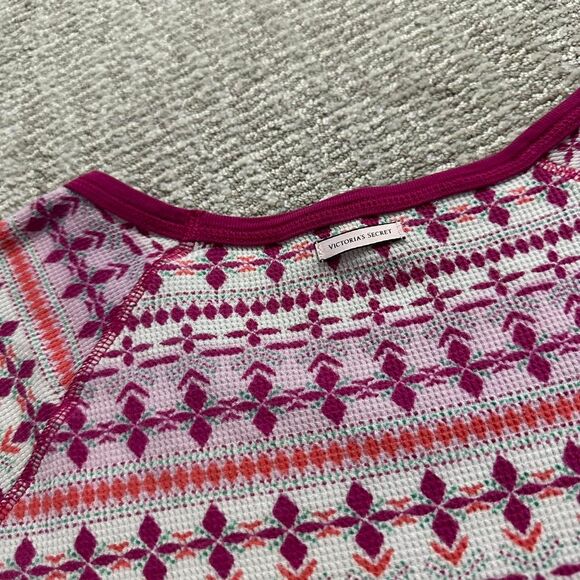 Y2k Victoria’s Secret Nordic Knit LONG SLEEVE Après-Ski Vintage Cozy Scandi - Picture 6 of 8